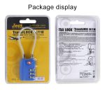 JASIT TSA719 Zinklegierung 3-stelliges Passwort TSA-Schloss Reisegepäck-Vorhängeschloss – Bild 7