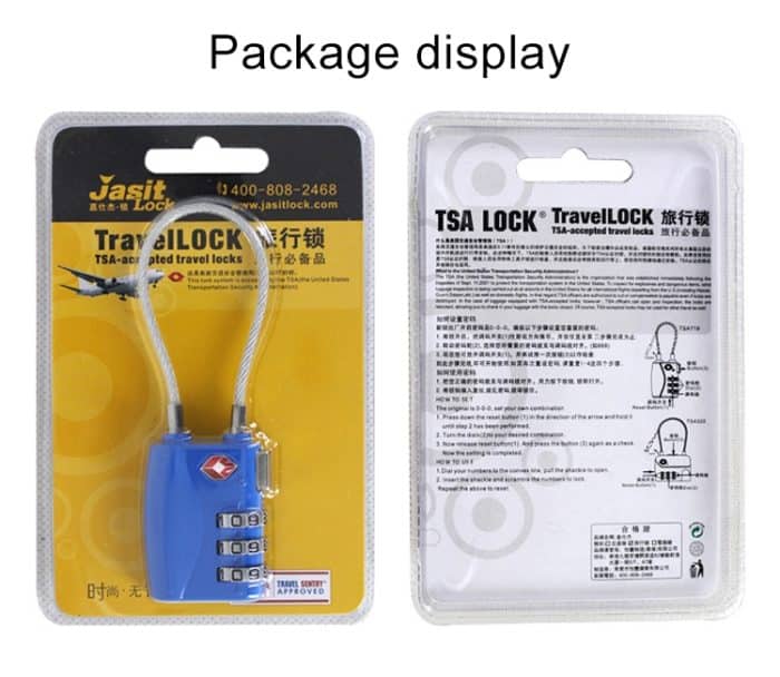 JASIT TSA719 Zinklegierung 3-stelliges Passwort TSA-Schloss Reisegepäck-Vorhängeschloss – Bild 7