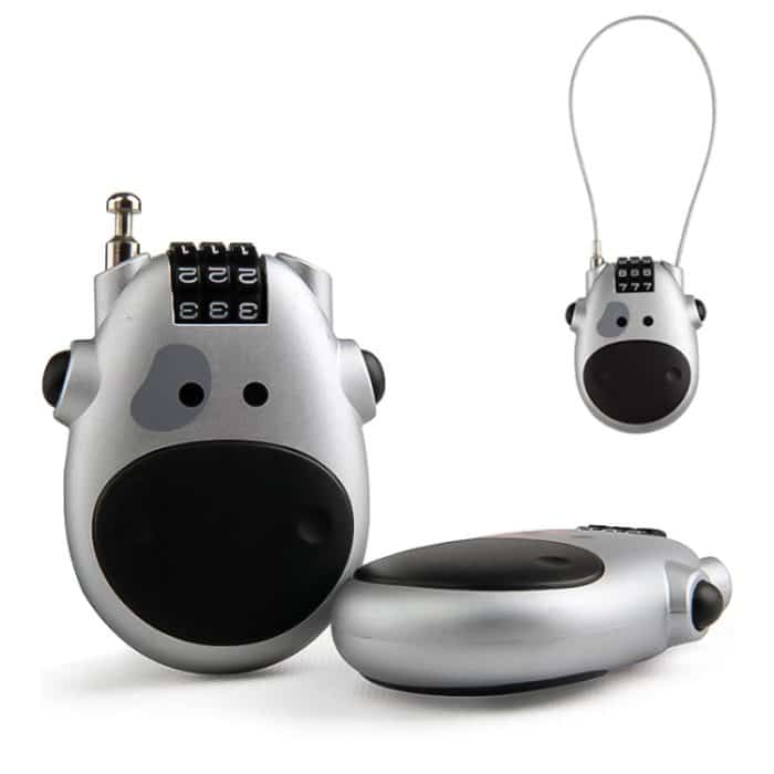 CMS5657.jpg JASIT Tragbares Multifunktions-Passwort-Schloss für niedliche Kuh-Reisegepäck – Bild 1