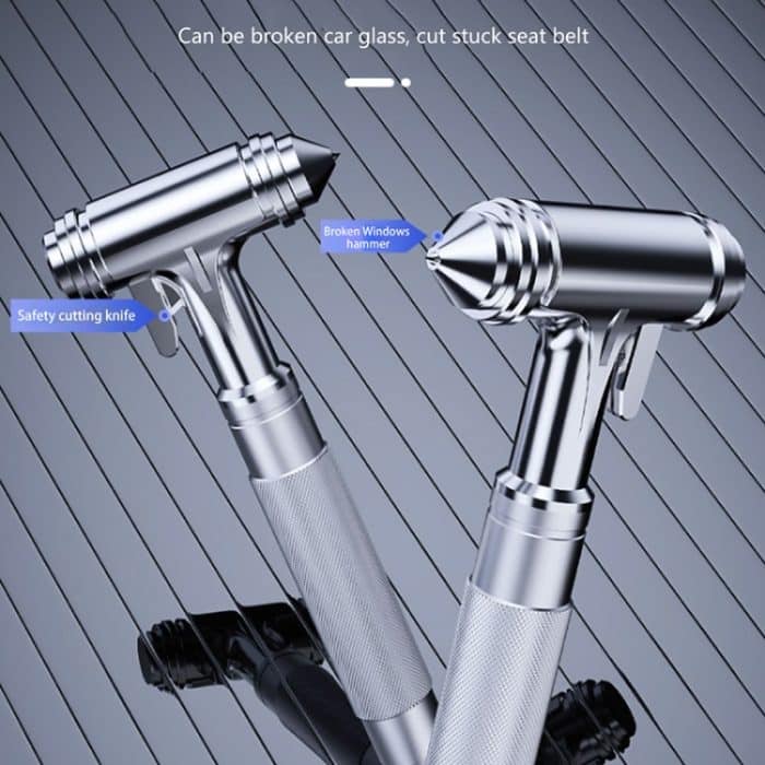 Auto Sicherheitshammer Notausstieg Sicherheitsgurtschneider Fensterbrecher Rettungswerkzeug(Silber)(Silber) – Bild 4