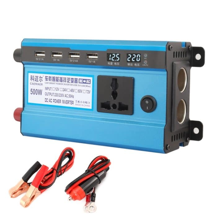 CRP4634.jpg Carmaer 12V bis 220 V 500 Watt doppeltes Zigarettenanzünder-Car doppelt digitales Display-Wechselrichter Haushaltskraftwandler – Bild 1