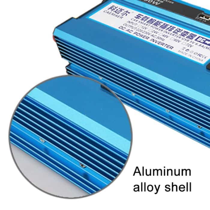 Carmaer 60V bis 220 V 500 Watt Doppelsteckdose doppelt digital Display Inverter Haushaltskraftwandler – Bild 4