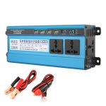 Carmaer 12V bis 220V 2200W Drei Sockel Auto Doppel Digitalanzeige Wechselrichter Haushaltskraftwandler