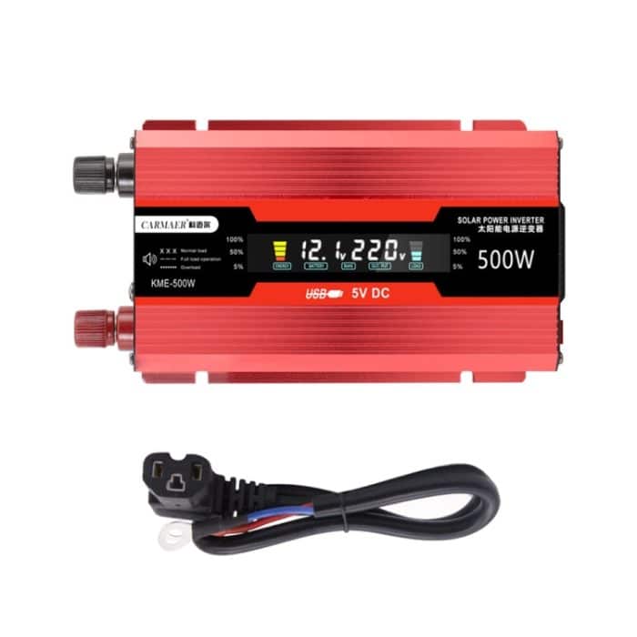 Carmaer Universal 60V bis 220V 500W Auto LCD Display Inverter Haushaltskraftwandler – Bild 2