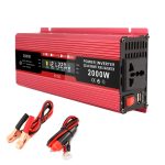 Carmaer Universal 24V bis 220V 2000W Auto LCD Display Inverter Haushaltskraftwandler