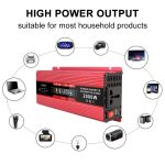 Carmaer Universal 24V bis 220V 2000W Auto LCD Display Inverter Haushaltskraftwandler – Bild 7