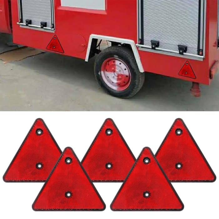 5 PCS MK-292 LKW-Anhänger RV IP67 wasserdichter dreieckiger roter Reflektor – Bild 1
