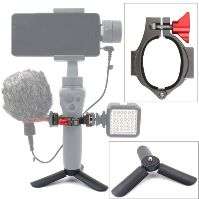 Mini-Stativhalterung + Taschenlampen-Verlängerungshalterung für DJI OSMO Mobile 2 – Bild 1