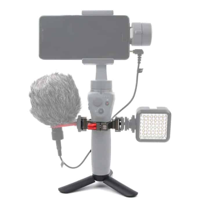 Mini-Stativhalterung + Taschenlampen-Verlängerungshalterung für DJI OSMO Mobile 2 – Bild 9