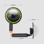 Ruigpro Floating Hand Grip Dome Port Unterwasser Tauchkamera Objektiv Transparente Abdeckung für DJI Osmo Action – Bild 4