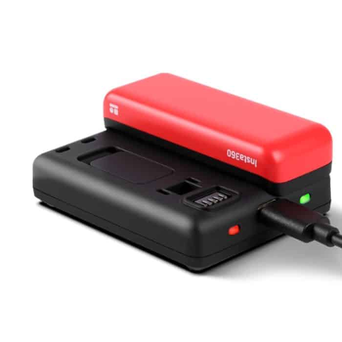 R-R-LF8-CINOR8CA Für Insta360 ONE R 4K Panoramakamera Akkus Ladegerät Schnellladung Dual Charging Interface Charging Base – Bild 5