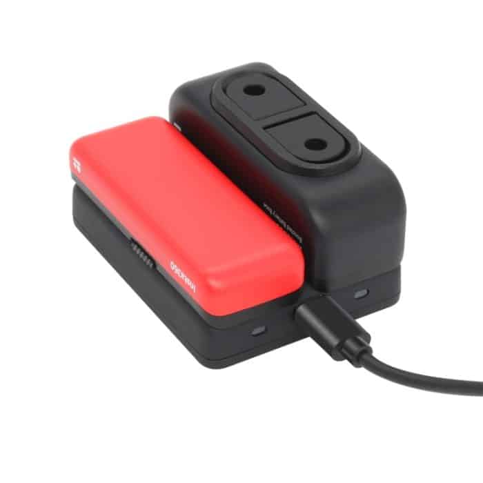 R-R-LF8-CINOR8CA Für Insta360 ONE R 4K Panoramakamera Akkus Ladegerät Schnellladung Dual Charging Interface Charging Base – Bild 6