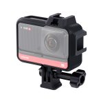 Schutzhülle aus Kunststoff für die Rahmenmontage mit Stativbasisadapter, langer Schraube und Kaltschuhbasis für Insta360 One R, Cold Shoe Frame