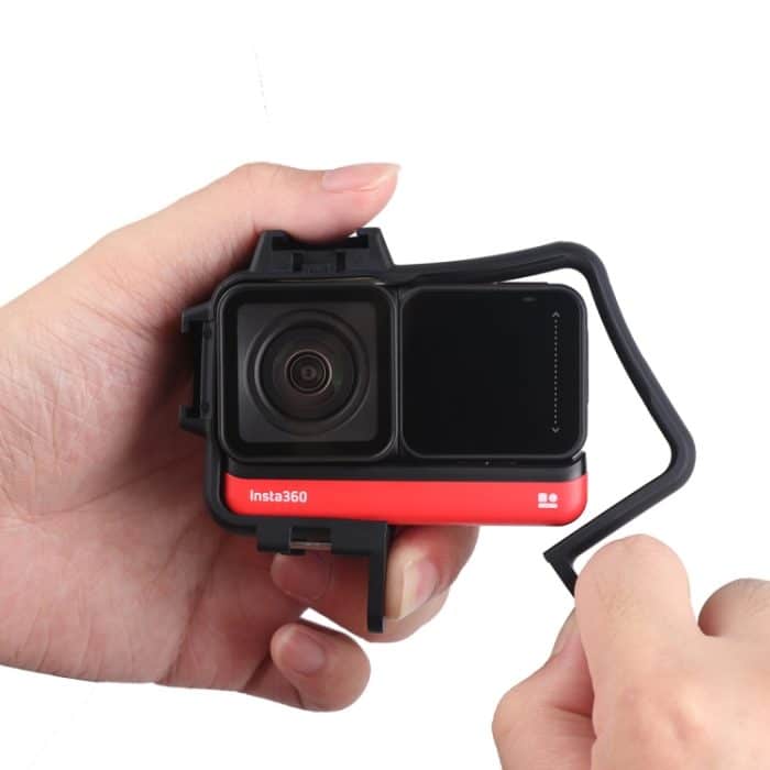 Schutzhülle aus Kunststoff für die Rahmenmontage mit Stativbasisadapter, langer Schraube und Kaltschuhbasis für Insta360 One R, Cold Shoe Frame – Bild 4