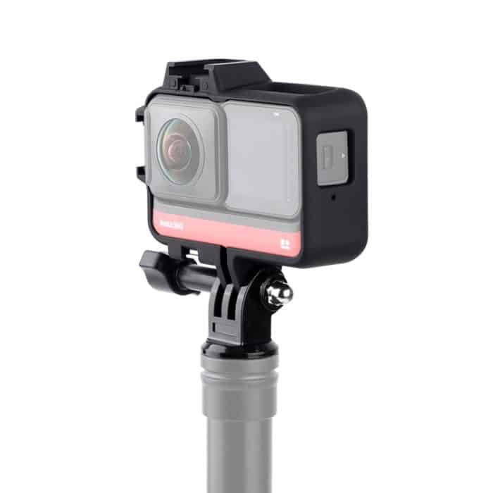 Schutzhülle aus Kunststoff für die Rahmenmontage mit Stativbasisadapter, langer Schraube und Kaltschuhbasis für Insta360 One R, Cold Shoe Frame – Bild 5