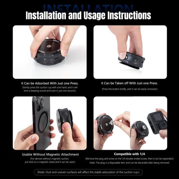STARTRC Universal Electric Magnetic Suction Cup Mount, Suction Cup Mount – Bild 14