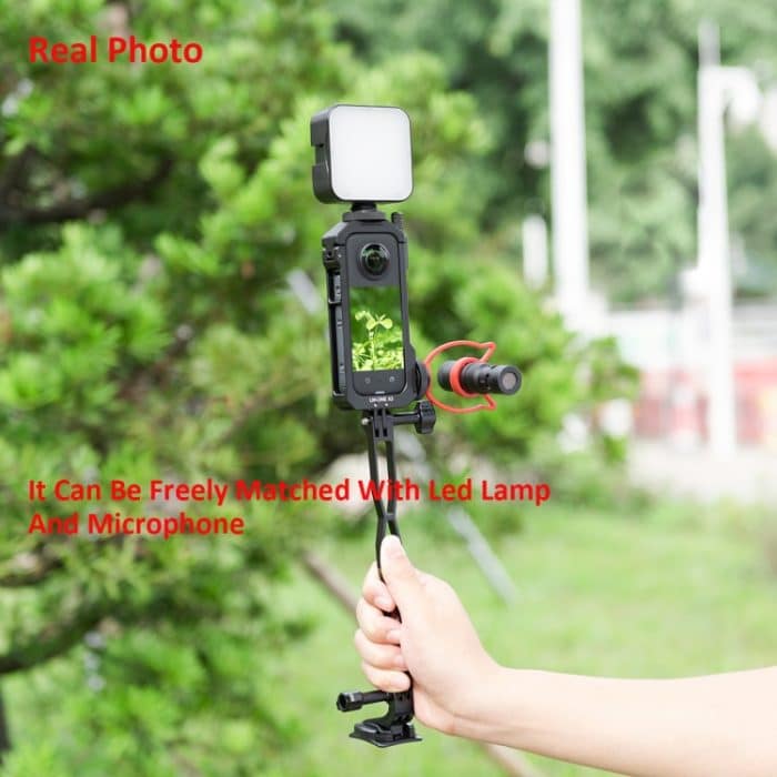 Für Insta360 X3 YELANGU LW-ONE X3 Metallkäfig Extended Frame Case – Bild 9