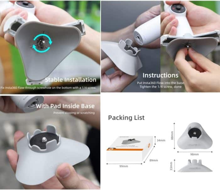 Für Insta360 Flow Sunnylife Kunststoff-Gimbal-Stativ-Basisständer – Bild 7