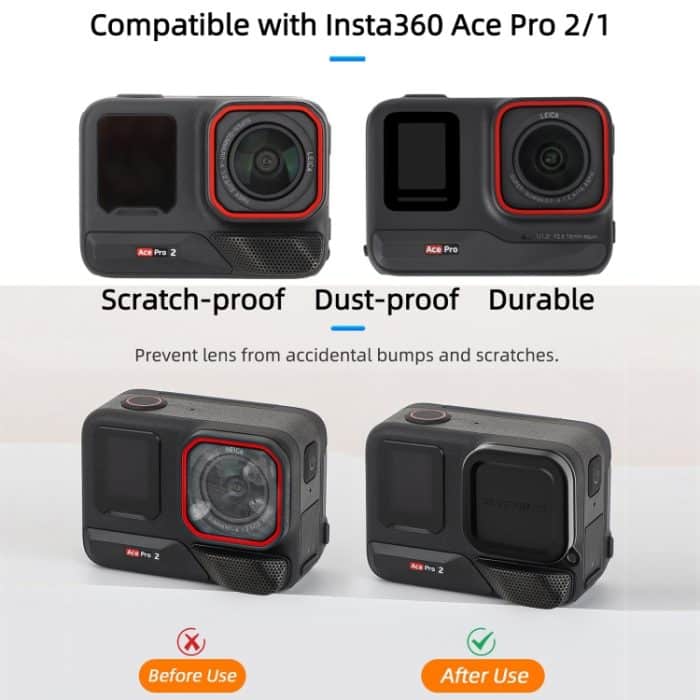 Für Insta360 Ace Pro 2 Sunnylife Silikon Objektivdeckel Schutz Objektivdeckel, For Insta360 Ace Pro 2 / 1 – Bild 3