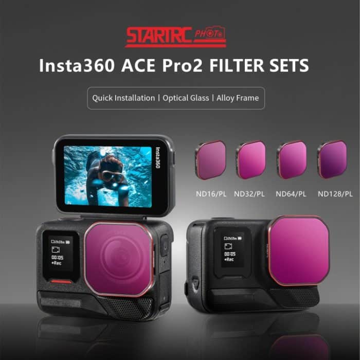 Für Insta360 Ace Pro 2 STARTRC 4 in 1 ND16PL ND32PL ND64PL ND128PL Kameraobjektivfilter – Bild 5