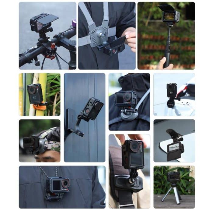 Für DJI Osmo Action 5 Pro / 4 / 3 Sunnylife Schutzhülle Rahmen Mount Adapter Sonne Haube Gehäuse Fall – Bild 6