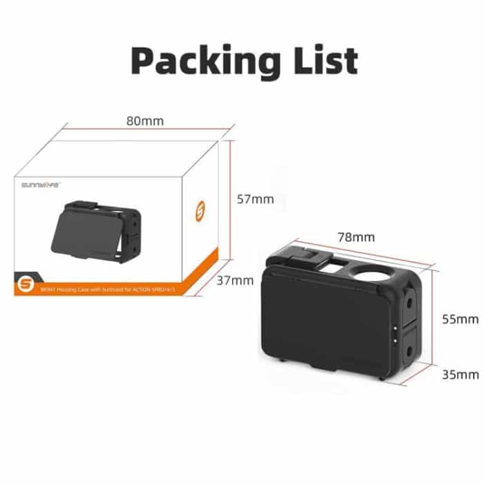 Für DJI Osmo Action 5 Pro / 4 / 3 Sunnylife Schutzhülle Rahmen Mount Adapter Sonne Haube Gehäuse Fall – Bild 10