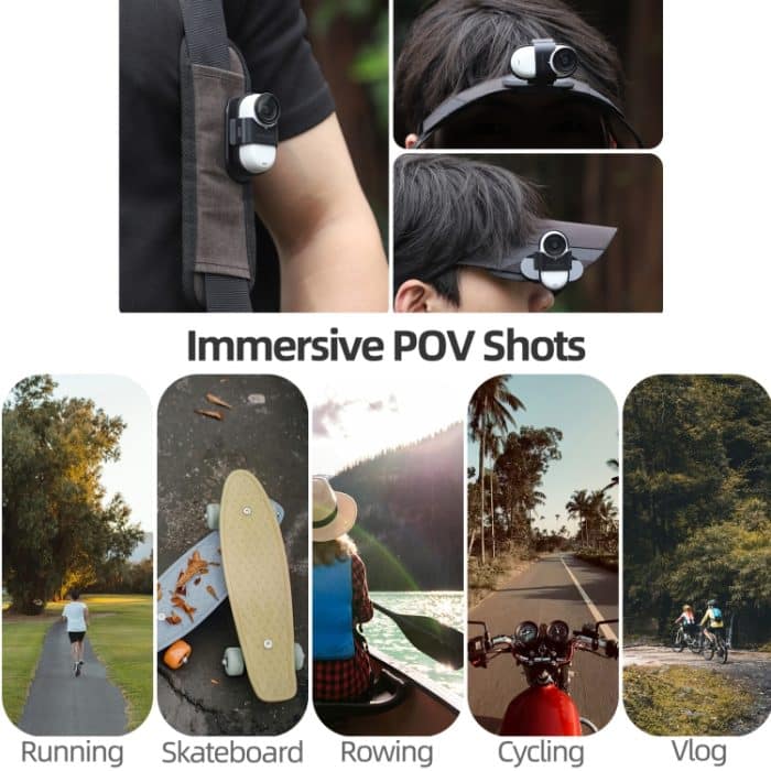 Für Insta360 GO3 / GO 3S Sunnylife Baseballmütze Clip Halterung Baseballmütze Klemme Schnellverschluss Halterung Kamera POV Vlog Halter, Baseball Hat Clip – Bild 7