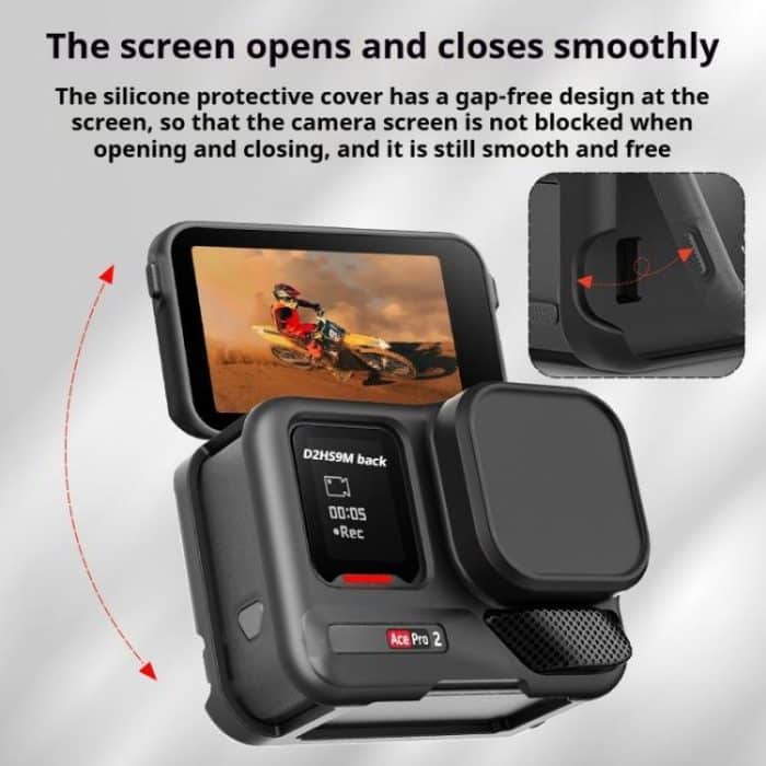 For Insta360 Ace Pro 2 Silicone Protective Case with Wrist Strap & Lens Cover, For Insta360 Ace Pro 2 – Bild 5