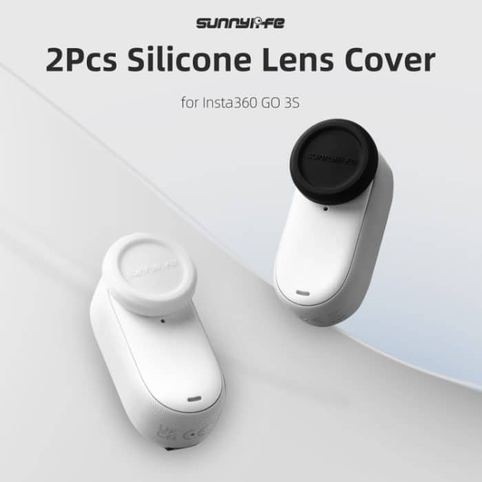 Für Insta360 GO 3S Sunnylife 2 Stück Schwarz-Weiß Kratzfeste Objektiv-Schutzkappe – Bild 2