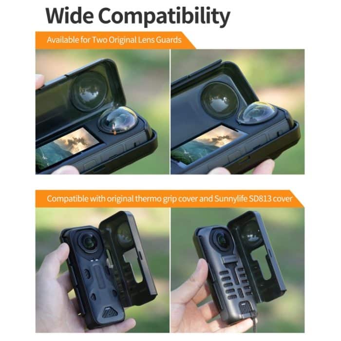 Für Insta360 X4 Sunnylife Integriertes Objektiv Bildschirm Kamera Abdeckung Schutz Bildschirm Schutzhülle, Lens Screen Protective Cover Compatible Version – Bild 3