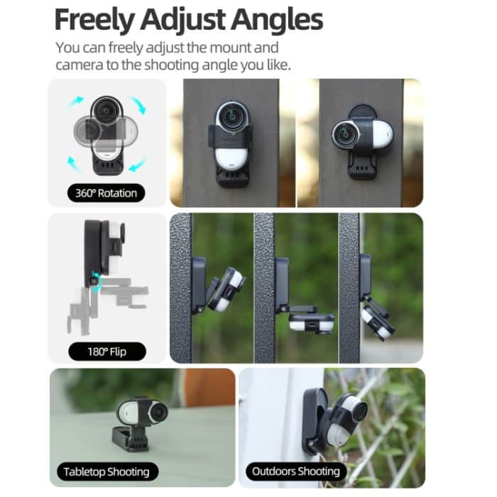 Für Insta360 GO3 / GO 3S Sunnylife 360 ​​Rotation Faltbare Magnethalterung – Bild 4