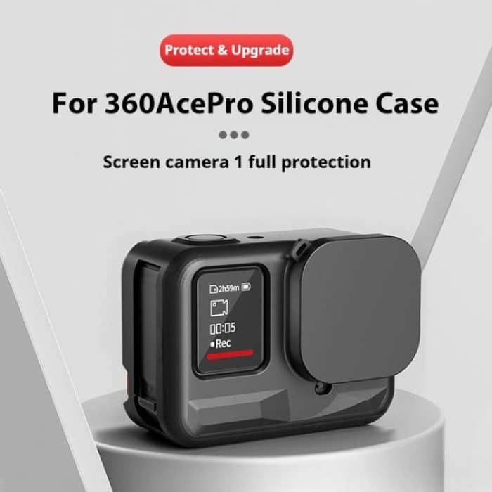 For Insta360 Ace Pro Silicone Protective Case with Wrist Strap & Lens Cover, For Insta360 Ace Pro – Bild 2