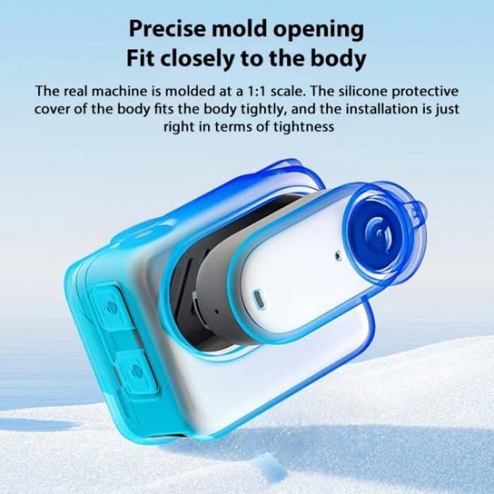 For Insta360 GO 3S Camera Charging Case Silicone Case with Lens Cap & Strap, For Insta360 GO 3S – Bild 4