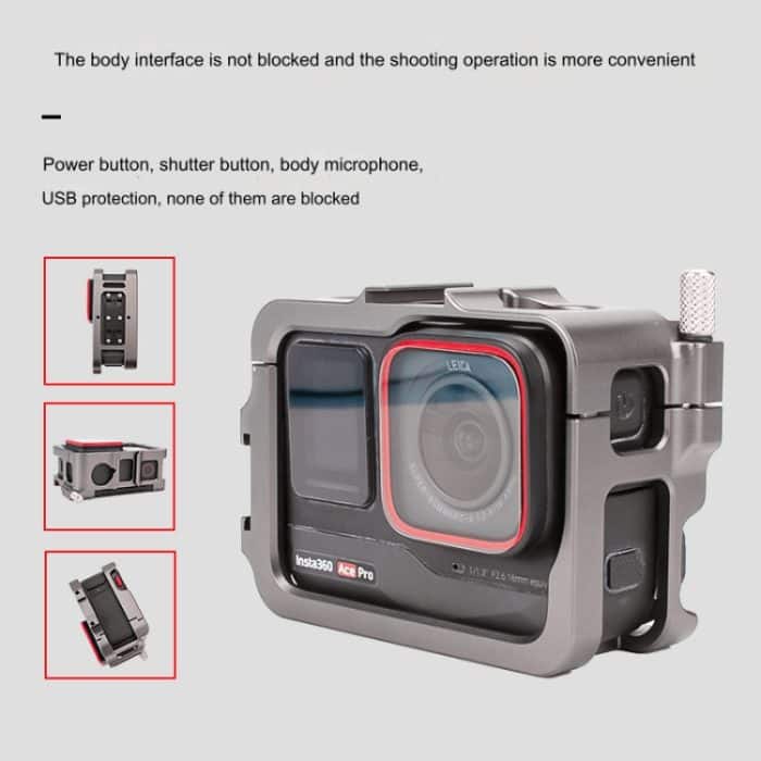 Für Insta360 Ace Pro / Ace Kaninchenkäfigrahmen aus Aluminiumlegierung und Metall, Aluminum Alloy Cage – Bild 4