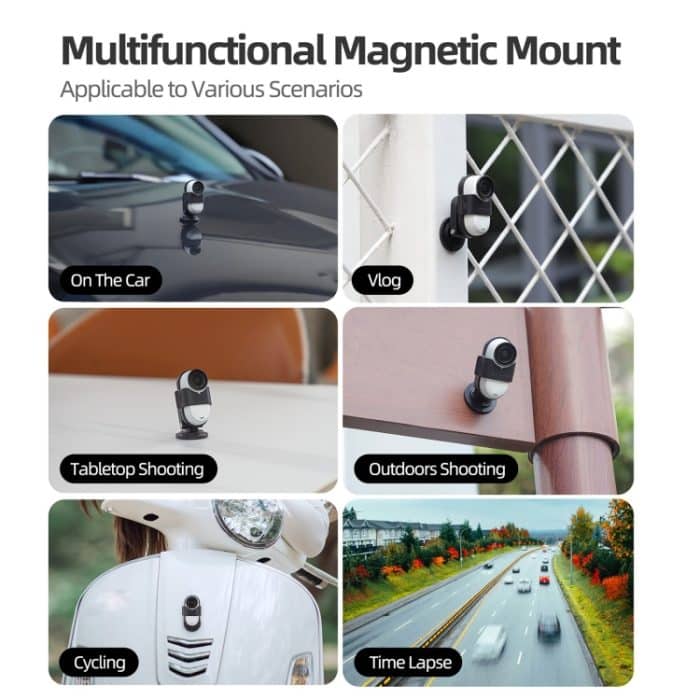 Für Insta360 GO 3S / GO 3 Sunnylife Kameragurt Magnethalterung Drohnenhalterung Silikonarmband Rucksack Streifen, For Insta360 GO 3S / GO 3 – Bild 7