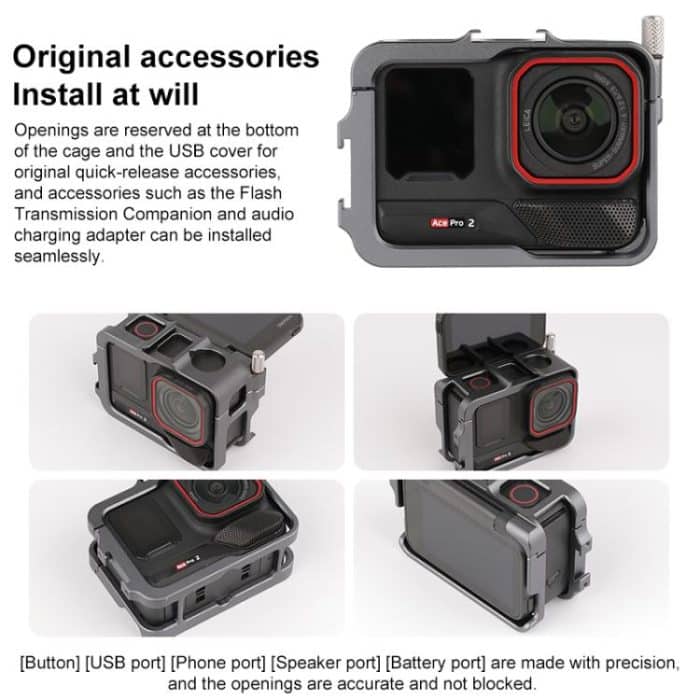Für Insta360 Ace Pro 2 Metallschutzkäfig-Adapterrahmen – Bild 4