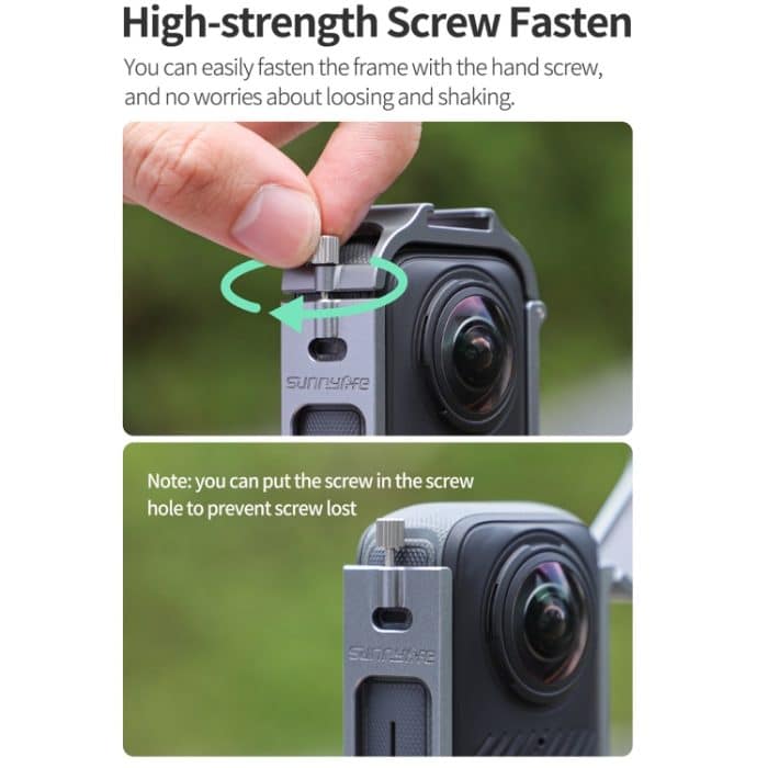 Für Insta360 X4 Sunnylife Metallschutzkäfig-Rig mit Kaltschuhbasen und Stativadapter, Metal Protective Cage – Bild 7