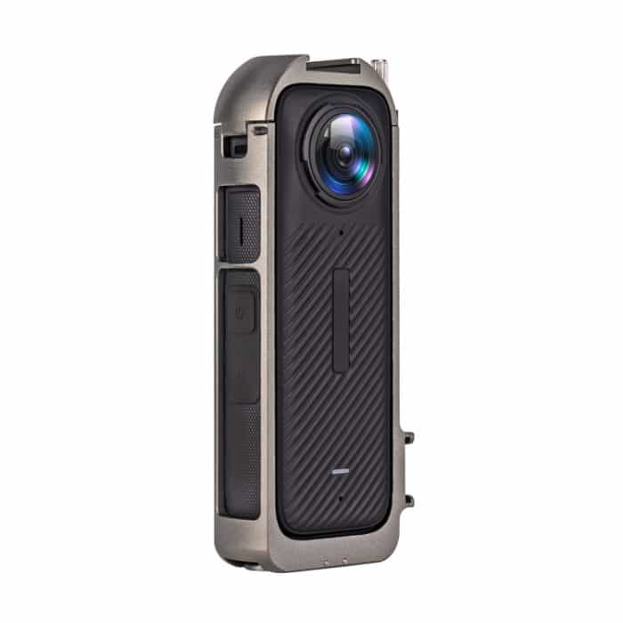 Für Insta360 X4 Metall-Schutzkäfig-Rig-Gehäuserahmen mit erweiterter Kaltschuhbasis und Stativadapter – Bild 1