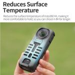 Für Insta360 X4 Sunnylife Graphene Case Schutzhülle mit hoher Wärmeleitfähigkeit und Handschlaufe, Graphene Case – Bild 4