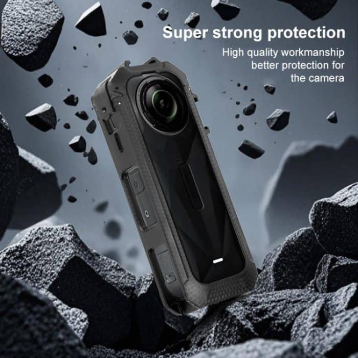 For Insta360 X5 Cold Shoe Carbon Fiber Texture ABS Plastic Protective Frame – Bild 4