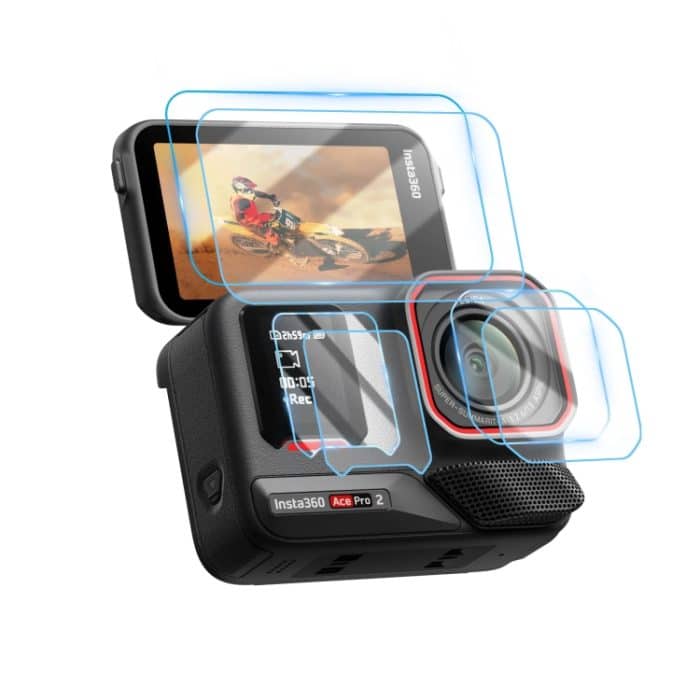 Für Insta360 Ace Pro 2 STARTRC 2 Sets 3 in 1 Hinten & Front Bildschirm + Objektiv Gehärtetem Glas Film – Bild 1