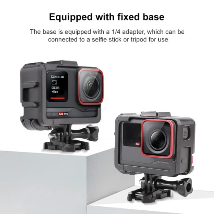 Für Insta360 Ace / Ace Pro PC-Käfig-Erweiterungsadapterrahmen mit zwei Kaltschuhbasen – Bild 7