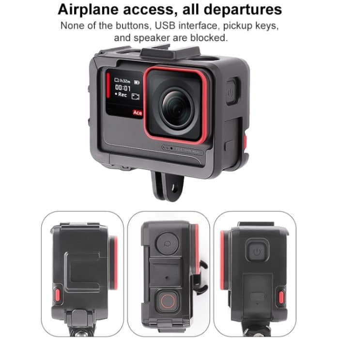 Für Insta360 Ace / Ace Pro PC-Käfig-Erweiterungsadapterrahmen mit zwei Kaltschuhbasen – Bild 8