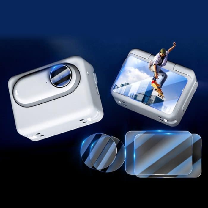 Für Insta360 GO 3S STARTRC 2 in 1 2 Stück Bildschirmfolie aus gehärtetem Glas und 2 Stück TPU-Linsenfolie – Bild 1