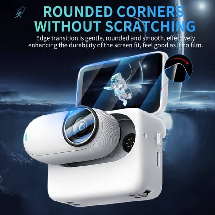 Für Insta360 GO 3S STARTRC 2 in 1 2 Stück Bildschirmfolie aus gehärtetem Glas und 2 Stück TPU-Linsenfolie – Bild 5