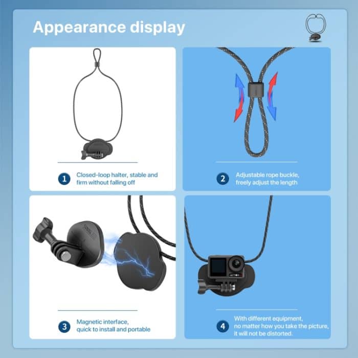 STARTRC Quick Release Magnethalter Vlog FPV POV Halsband – Bild 5