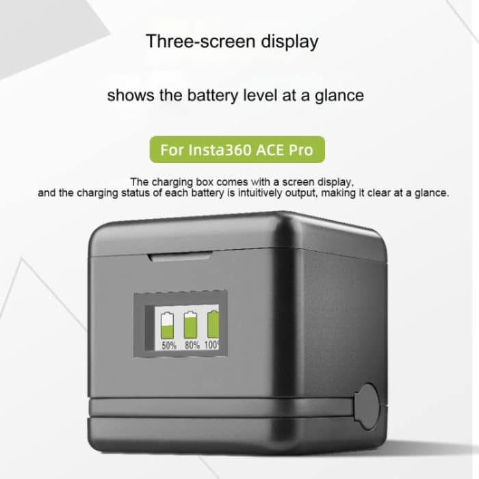 Für Insta360 Ace Pro Tri-Batterie Lade Box Batterie Lagerung Fall – Bild 3