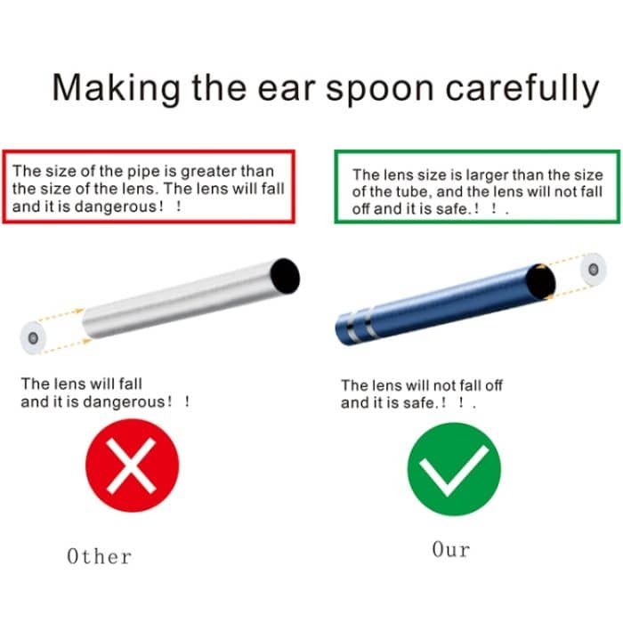 I98 1,3 Millionen HD Visual Earwax Clean Tool Endoskop-Endoskop mit 6 LEDs, Linsendurchmesser: 5,5 mm – Bild 6