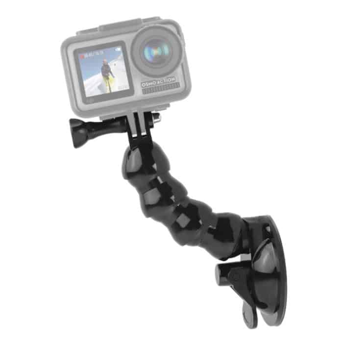 Saugnapfbacken Flex-Klemmhalterung für GoPro Hero11 Black / HERO10 Black /9 Black / HERO8 Black /7/6/5/5 Session /4 Session /4/3+ /3/2/1, DJI Osmo Action, Xiaoyi und andereActionkameras, Jaws Flex Clamp – Bild 1