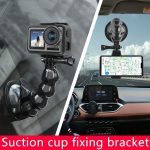 Saugnapfbacken Flex-Klemmhalterung für GoPro Hero11 Black / HERO10 Black /9 Black / HERO8 Black /7/6/5/5 Session /4 Session /4/3+ /3/2/1, DJI Osmo Action, Xiaoyi und andereActionkameras, Jaws Flex Clamp – Bild 14